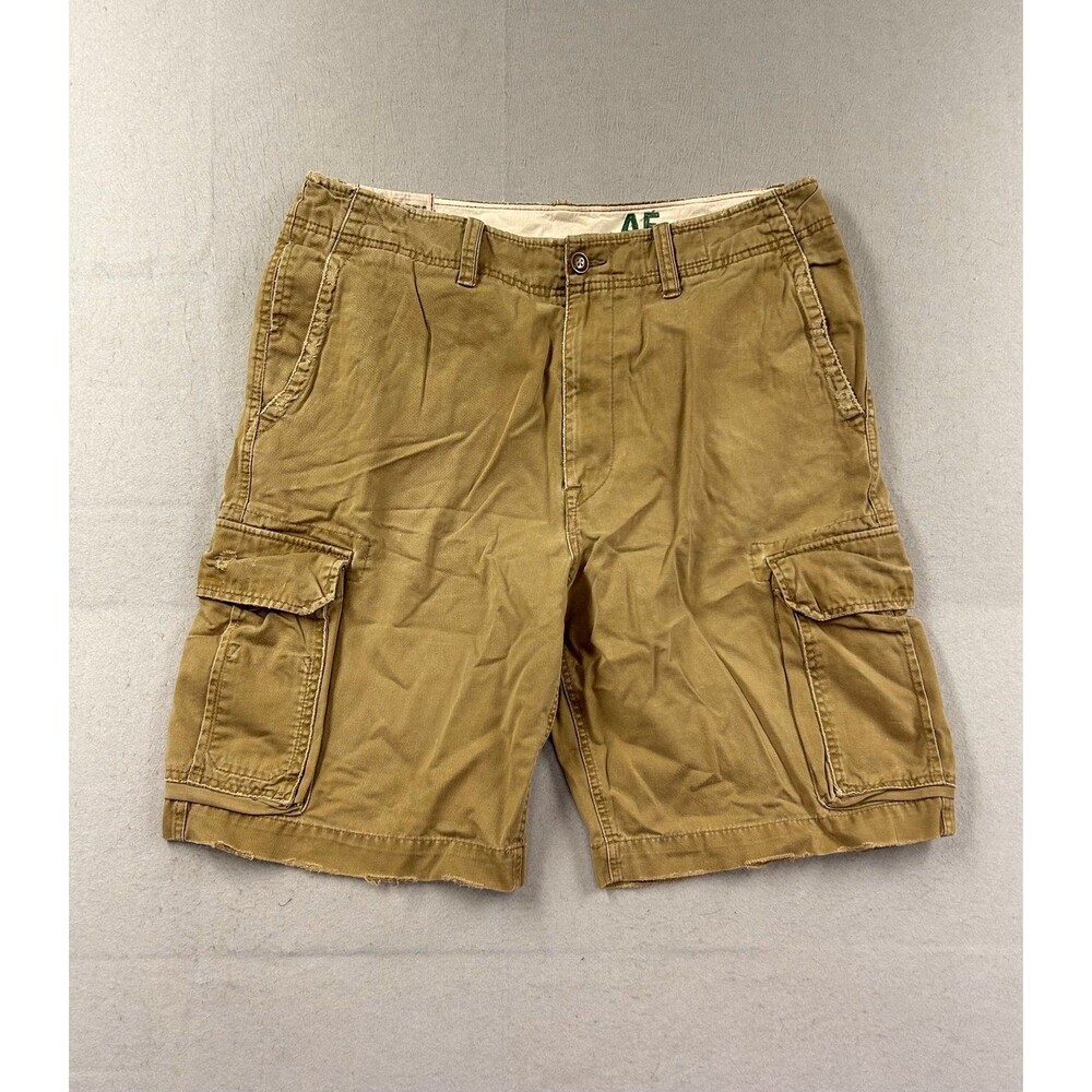Y2K American Eagle Cargo Shorts Men's Size 36 Tan